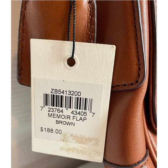 Fossil Brown Leather Memoir Novel Flap Crossbody Messenger Satchel Purse ZB5413 - Picture 10 of 14